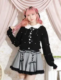 NOEMIE ノエミー メニーリボンキラキラケーブルカーディガン