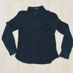 美品 COMME CA DU MODE コーデュロイシャツ ブラック【016】のサムネイル