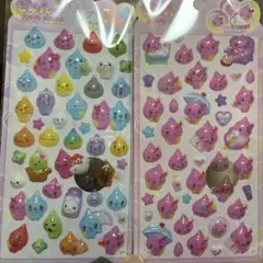 ポップシール カラフルしずくキャラクター2シート