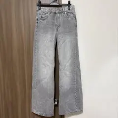 H&M グレー ワイドレッグデニム EUR 36