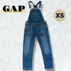 ギャップ デニムロゴ オーバーオール S インディゴブルー レディース用 古着