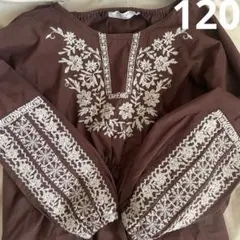 ウィルメリー 女の子 120 刺繍ワンピース 長袖 グリーンレーベル キッズ