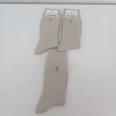 【野121】MUNSINGWEARソックス3足セットベージュ 25-27cmのサムネイル