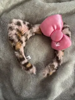 キティ ヒョウ柄 ユニバ カチューシャ