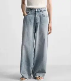 (完売品)zara スーパーバギーフィットジーンズ　36