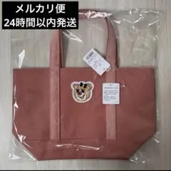 オールドテディガール ワッペントートバッグ Lサイズ　小 ピンク