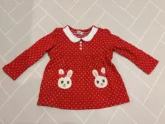 ミキハウス うさこ　ドット柄 チュニック 長袖　80