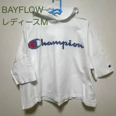 Champion BAYFLOW フード付Tシャツ 胸ロゴ刺繍　オーバーサイズ