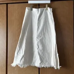 ZARA ホワイトデニムフレアスカート