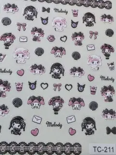 【在庫ラスト1枚】ネイルシール　サンリオ　マイメロディ　クロミ