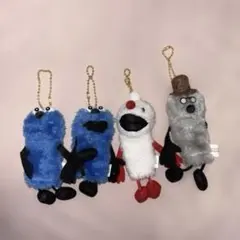 パペットスンスン ボールチェーンマスコット 指人形 ぬいぐるみ 4種セット