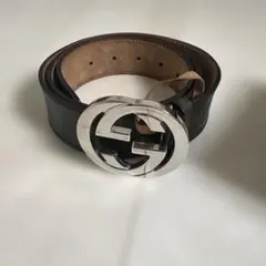 GUCCI グッチ シマ GGバックル レザー ベルト 85/34 114984 - メルカリ