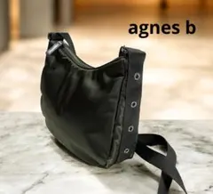 美品　agnes b　ショルダーバッグ　カーキ　ナイロン 軽量