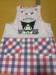 Kuromi チェック柄エプロン