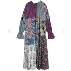 アメリ ameri リバティ LIBERTY パッチワーク マキシ ワンピース