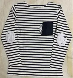 ミッフィーストライプ柄ポケット付き長袖Tシャツ