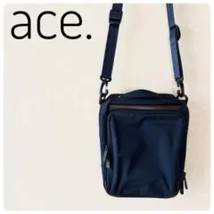 訳あり‼ace. メンズ　ショルダーバッグ ネイビーのサムネイル