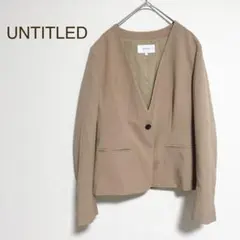 アンタイトル ノーカラージャケット テーラードジャケット シンプル