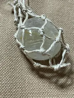 ルチルクオーツ ネット編み ネックレス