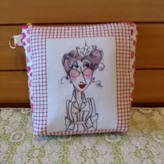 ロラライハリス レア shopping lady ファスナーポーチ ハンドメイド