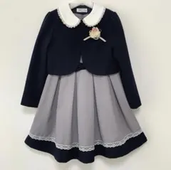 sakura サクラ　フォーマルワンピース　130 卒園式　入学式　ネイビー