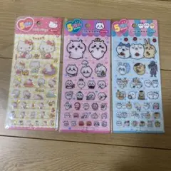 サンリオキティ ちいかわシール 3枚セット 5サイズステッカー