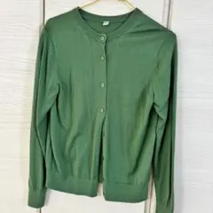 UNIQLO グリーン 長袖カーディガン M　UVカット