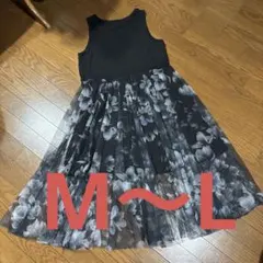 未使用　ノースリーブワンピース　シースルーワンピース シフォンワンピース