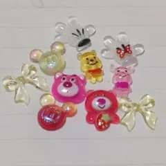 ネイルパーツ　10個　デコパーツ　ロッツォ　まとめ売り　プーさん　手形