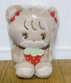 mikko illustrations いちごBIGぬいぐるみ ラテ