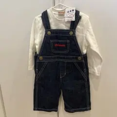 【新品タグ付き】MIKI HOUSE デニムロンパース＋ トップスセット80cm