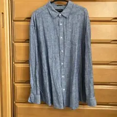 バナナリパブリック　ダンガリーシャツ　リネン　XL