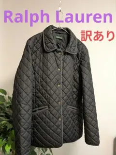 【Ralph Lauren】キルティングジャケット／ブラック／中綿／ワッペン／L