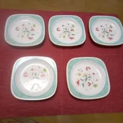 Noritake 花柄 四角形プレート 5枚セット