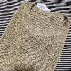 plage 2WAY カタアゼ KNIT ベスト ベージュ F - メルカリ