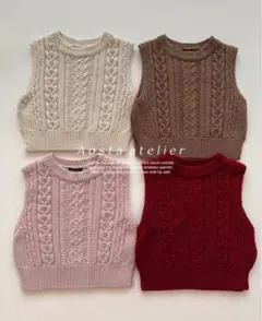 aosta ニットベスト L