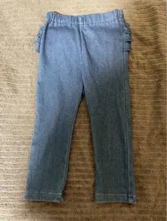 petit main フリル付きデニムパンツ 80