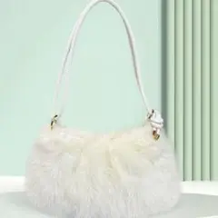 フェイクファーショルダーバッグ,クロスボディバッグ,フェイクファーハンドバッグ,