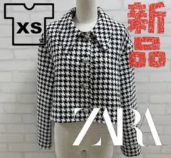 ★新品★ ZARA 千鳥柄 ジャケット ショート XS