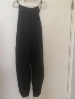 earthy【撥水/抗菌防臭】キャミサロペット パッカブル 黒　ブラック