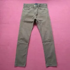 【H&M】エイチアンドエム スリムパンツ M 濃茶 ストレッチ