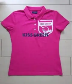 【美品】キスオンザグリーン ポロシャツ 半袖 M ピンク レディースウェアのサムネイル