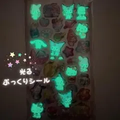 サンリオ 光る 蓄光ぷっくりシール ボンボンドロップ風 クロミ ポチャッコ