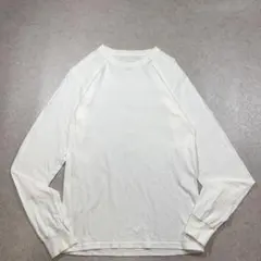 Champion ワンポイント刺繍 ロンT 白 M 長袖