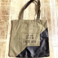 オリーブグリーン ブラック トートバッグ