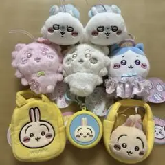 ちいかわ　うさぎ　ハチワレ　モモンガ　シーサー　マスコットぬいぐるみ　ポーチ