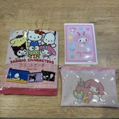 サンリオキャラクターズ　フラットポーチ　シール　マイメロ　50周年　新品未使用