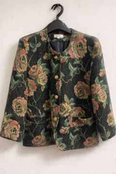 ボタニカル ゴブランジャケット 花柄 レトロ ヴィンテージ