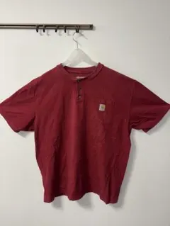 Carhartt ヘンリーネック 半袖Tシャツ 赤 XL USA企画