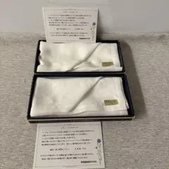 帝国繊維　リネンハンカチーフ　2枚　白無地　リネン100%